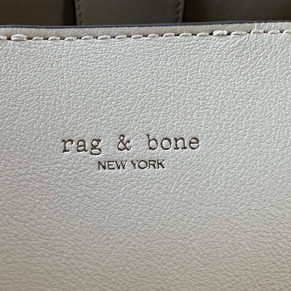 Rag & Bone Greige Slade Calf Leather Tote NWT Tan Beige Zipper Quiet Luxury